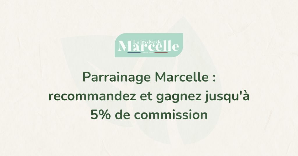 Exploitants et installateurs de laverie automatique : rejoignez le programme de parrainage La Lessive de Marcelle et touchez 5% de commission sur les 3 premières commandes de vos filleuls. 100% français.